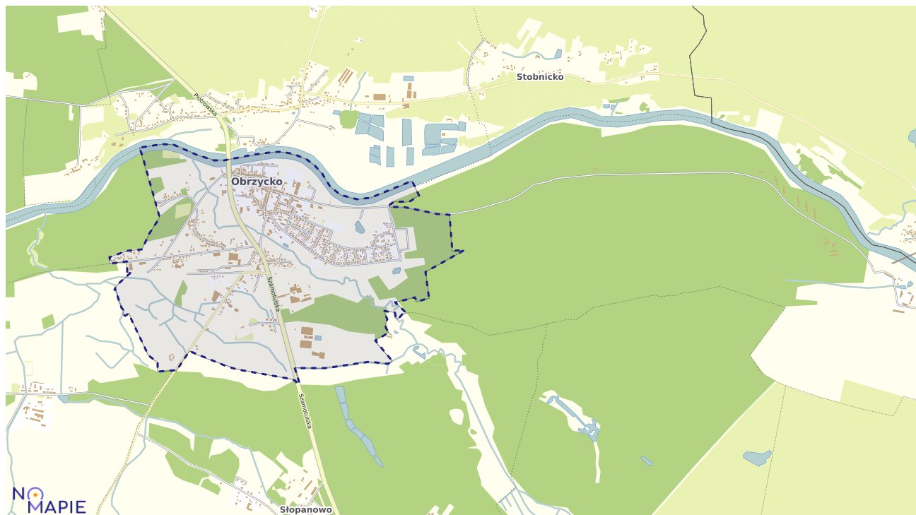 Mapa uzbrojenia terenu Obrzycka